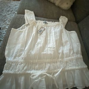 RW&Co. brand new with tags. Cotton voile sleeveless cami with ruffles XL